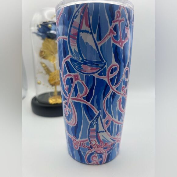 Lilly Pulitzer Blue and Pink Sailboat Tumbler - Picture 2 of 5